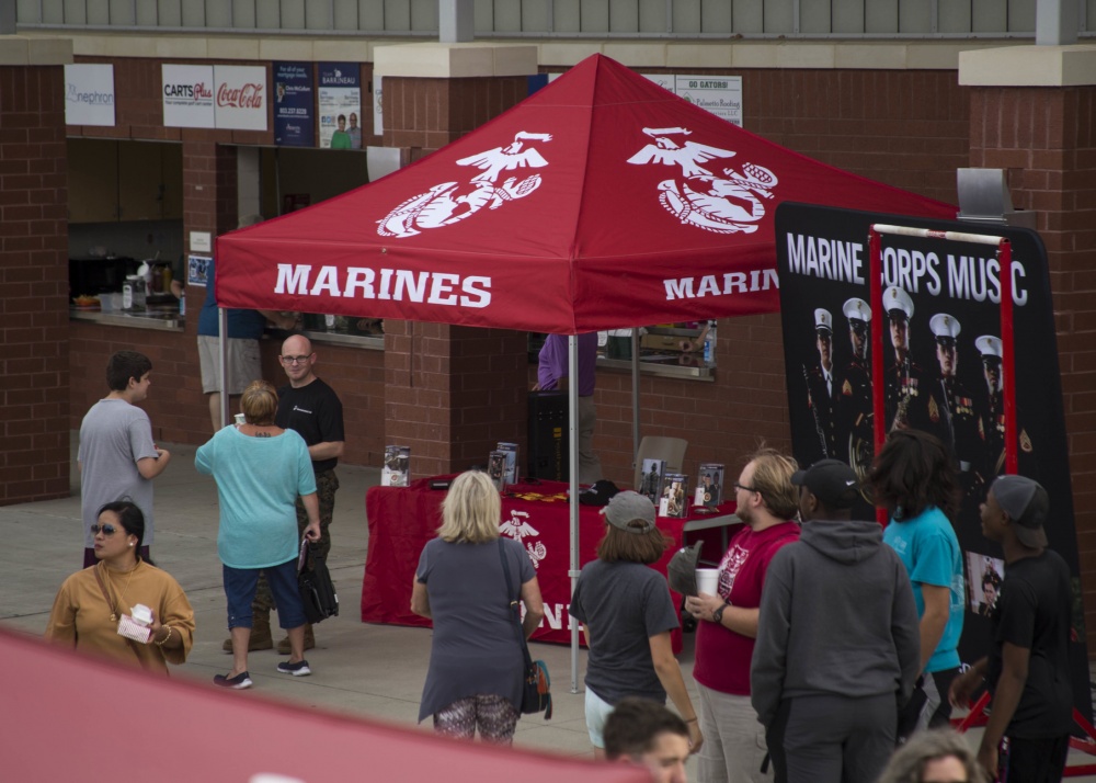 marines branded tent
